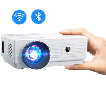 Mini Projector 1080P Portable Projector, Compatible with iOS/Android/ Windows/TV/HDMI/USB White 1PC
