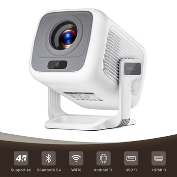 Mini Projector with 1080P & Android 11, WIFI 6, HD Home Theater Cinema Projector