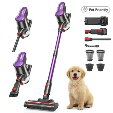 Cordless Vacuum Cleaner, 500W 45KPA 50Mins Stick Vacuum Cleaners for Home with Lightweight Vacuum for Pet Hair, Carpets, Hard Floors