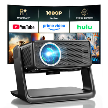 ELEPHAS Mini Projector with WiFi and Bluetooth, 1080P Projector 12000 Lumens, Built-in Apps